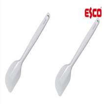 [에스코 ESCO] 통실리콘 알뜰주걱 스파츌라 소 대 세트, 대+대
