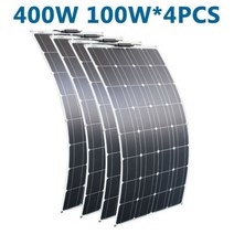 태양광 발전 패널 100w 200w 태양 전지 키트 10A/20A 충전 컨트롤러 포함 캠핑 자동차 홈 지붕용 12v, A01.CHINA, 4pcs 100W