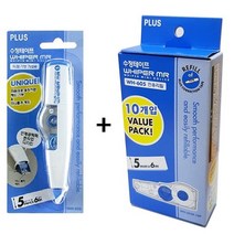 플러스 수정테이프 1개 + 리필 10개 PLUS WH-605 WH-605R-10P, 블루, 3세트