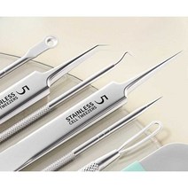 초미세 블랙헤드제거 핀셋 여드름 피지 압출 바늘 집게 핀포인트, 아크네아크네다기능4종세트