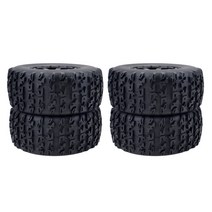 shangren 4 pcs 휠 림 및 타이어 12mm 육각 1:10 rc 쇼트 코스 트럭 자동차 슬래시 hpi hsp huanqi 727 모델 자동차에 적합, 110mm, 고무, 트레드 2