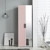 [솔직한가격] I357B 거울형 행거 광폭 수납장 600 3colors가구전문점 빠른대응, 핑크