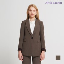 올리비아로렌 원버튼 체크 자켓 VOCFUVF7421
