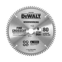 디월트 원형톱날 (목재용) DWA30002 (9인치X80T) 1개