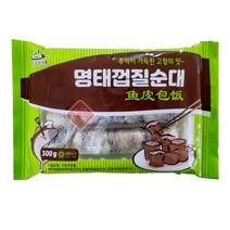 [천천중국식품]연변특색 명태껍질 순대 쫀득한 콜라겐 덩어리 명태껍질 쌈밥 300G 고향의 맛 명태껍데기 순대, 2봉, 2봉
