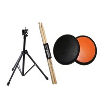 국산 루딕 드럼 연습패드 SET-LUDWIG 실리콘 연습패드 8인치+전용 스탠드+스틱1조, 오렌지패드, 패드스탠드 기본형