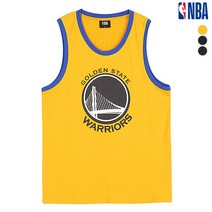 NBA 남성 골든스테이트 워리어스 로고프린트 슬리브리스 N192TS458P