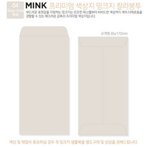 [100매]밍크지 고급칼라봉투 53색상 규격형 봉투 x 100매, 04 Sage Gray백회