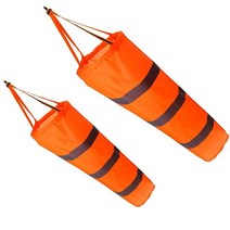2PCS 30 Inch Windsock Wind Direction Measurement Sock Bag With Reflective Belt Outdoors Airport Farm, 01 주황색
