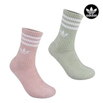 아디다스 오리지널 코지 남자 여자 미드컷 긴양말 2팩 세트 HC9535, HC9535/L_270-290