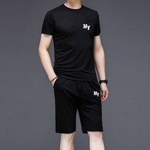 트렌디 캐쥬얼 남성 여성 반팔 반바지 트레이닝복 상하세트(4color)