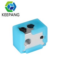 컴퓨터 부속 2 세트 E3D V6 실리콘 케이스가있는 금속 가열 블록 3D 프린터 핫 엔드 블랙 알루미늄 20x16x12mm, [01] silver