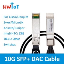 광섬유장치 통신장비 10G SFP 0.5m 1m 2m 3m 패시브 구리 직접 부착 케이블 DAC 저소음 30AWG Cisco Ubiquiti Zyxel Microtik Arisa, [10] 3m 1pc