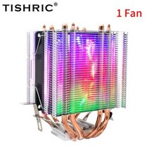 TISHRIC-2/4/6 히트 파이프 CPU 냉각 팬 RGB 조용한 라디에이터 4 핀 PWM 쿨러 인텔 LGA2011 115X 1700 775 X79 X99 AM3 AM4, 01 LGA115X1200-1700-775, 01 1 Fan 4 Heat Pipes