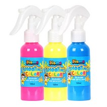 굿템 유아미술 스프레이 물감 슈팅 컬러 120ml x 3색 A세트 미술놀이 물감 물감놀이 유아미술 유아물감, For▶본본품★º