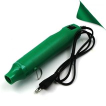 220V 300W DIY Using Heat Gun Electric Power Tool Hot Air for Shrink Tubing Soldering Wrap Plastic Ru, 06 Green