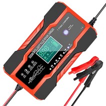 휴대용전기차충전기 EAFC-240W 배터리 충전기 12V 자동차 7 단계 펄스 수리 AGM 젤 습식 납산 LCD 디, 01 12 to 24V 10A Red