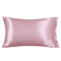 편안한 새틴 헤어 뷰티 베개 케이스 홈 데코 베개 커버 쿠션 홈 데코, 02 51cm x 76cm, 06 pink_02 51cm x 76cm