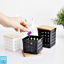 사무실 커피 티백 정리함 미니 바스켓 책상정리함 아이디어사무용품 사무용품전문점, 1개, 미디움 화이트