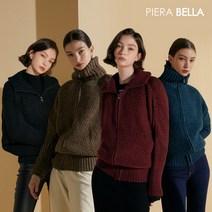 피에라벨라 [피에라벨라] 알파카 울블랜디드 니트 하프 자켓