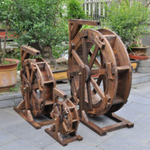 실내 야외 원목 frp 정원 수돗가 베란다 연못 가정용 소형 대형 물레방아 분수대 제작, 물레방아+배수관, 100