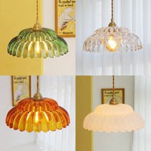 마이루체 네이처 글래스 1등 대 4컬러 LED 식탁등 주방등 카페조명 샹들리에 펜던트조명 빈티지 국내산, LED 에디슨 볼램프 전구색(노란빛), 그린