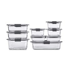 러버메이드 브릴리언스 투명 반찬통 밀폐용기 세트, 18-Piece Set/ Assorted, Set