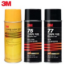 3M 스카치 스프레이-75 77 임시고정 강력접착 스티커 크리너 다용도 인테리어 공예 그래픽아트 뿌리는 접착제, 75 임시고정용