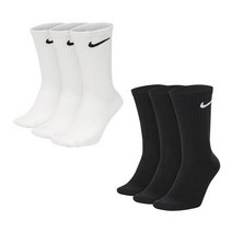 나이키 남여스포츠양말 에브리데이 SX7676 3켤레, 블랙/M(24-27cm)SX7676-010