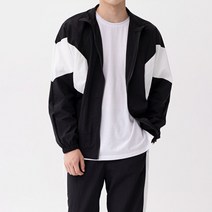 스타일 에스 스타일에스 MZ 남자 루키 아노락 오픈 배색 집업 바람막이