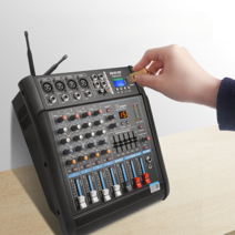 라이브 사운드 카드 오디오 인터페이스 PC 방송장비, 6CH 750W + 750W (금속 마이크)