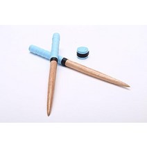 거꾸로된스케일 나무 박쥐 소재 광택 빛나는 벌 테이퍼 롤 사양 블루 고무 (나무 소재)드럼스틱 직경 20mm 길이 350mm 단단한 재료, 하늘색