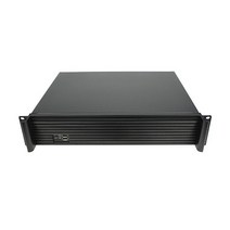 서버컴퓨터 2U350 섀시 깊이 35CM 랙 장착 지원 ATX 전원 공급 장치 알루미늄 합금 패널 산업용 컴퓨터 박, 02 Black