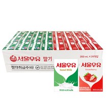 서울우유 멸균우유200mlx12개+초코우유200mlx12개(이중포장), 서울우유 멸균200mlx12+딸기200mlx12(이중)