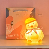 오리 오리 생일 선물 오리 무드등 침실 수면 기숙사 침대용 발광형 무드등, 팬 선물 가방