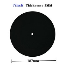 축음기 턴테이블 비닐위한 12 인치 10 7 정전기 방지 슬립 매트 펠트 레코드, 05 7inch 3MM Black