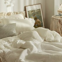 데코뷰 뱀부 시어서커 프릴 여름차렵이불세트 Q