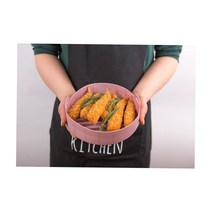 고등어구이 통삼겹살 오픈그릇 19cm 4인가족 에어프라이어그릇 전자렌지가능 에어프라이어전용용기 실용적, 19cm 핑크