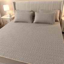 라텍스 돗자리 베개커버 세트 A라인 침대 쿨링 돗자리 여름 세탁기 가능 비보뉴 I933K496, 연그레이