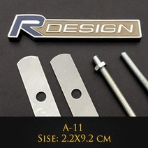자동차 3D 금속 RDESIGN T5 엠블럼 배지 그릴 AWD 스티커 볼보 XC90 S60 V40 용 스타일링, 11 A-11