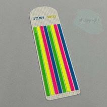 올몰 밑줄 스티커 롱인덱스 형광 회사비품 사무비품 라인스티커