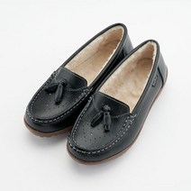 [레미록스]테슬장식 소가죽 방한 보아털 로퍼 RR903 블랙