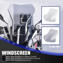 미국발송 US Stock!!!Lorababer Motorcycle Motorbike Large ABS Windscreen Windshield Airflow Wind Deflecto, Light smoke