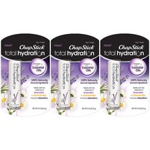 Chapstick 챕스틱 토탈 하이드레이션 에센셜 오일 립밤 라벤더 + 카모마일 3팩