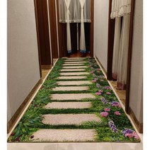 3D 카페트 착시현상 러그 복도 통로 휴게실 쇼핑몰 재밌있는 카펫 꽃길 꽃무늬