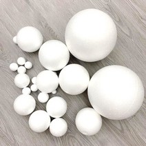 한소픈 스티로폼볼 구 원 DIY 만들기 눈사람 만들기 미술재료, 10cm(10개)