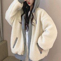 [세인트이브] 0908 (M~2XL) 빅사이즈 뽀글이 면후드 집업