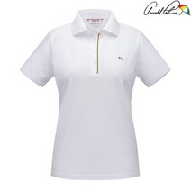 아놀드파마 아놀드파마 여성 로고자수 심플 반팔 카라 티셔츠 ALM1KL81_WH