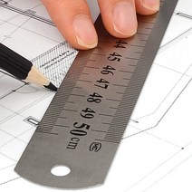 메탈 50자 쇠스틸 철자 cm / inch 양면표기