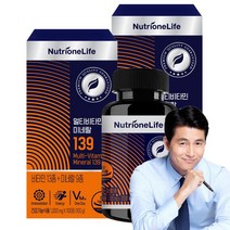 뉴트리원 정우성 멀티비타민 미네랄 139 종합영양제 비타민13종 미네랄9종 22종 영양소 프리미엄 온가족 종합비타민, 100정, 2개